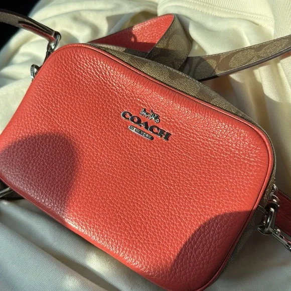 Coach Coral and Brown Women's Bag Set - Picture 12 of 16